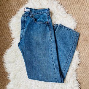 Levis 501 Jeans Mens 38x34 Straight Leg Button Fly Cotton Denim USA Made